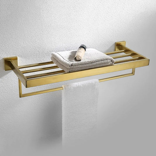 Brushed Gold Bathroom Rail Set