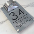 Modern Personalized Custom Solar Outdoor Light House Number Sign Laser Cut Acrylic Address Name Plaque 3D LED Yard Gift Plate