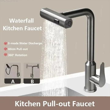 FlowReach Pull-Out Kitchen Mixer Tap