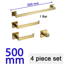 Brushed Gold Bathroom Rail Set