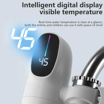 Electric Heating Faucet Fast Heating Tap Water Faucet with Led Digital Display Tap Accessories for Restroom Hotel Kitchen