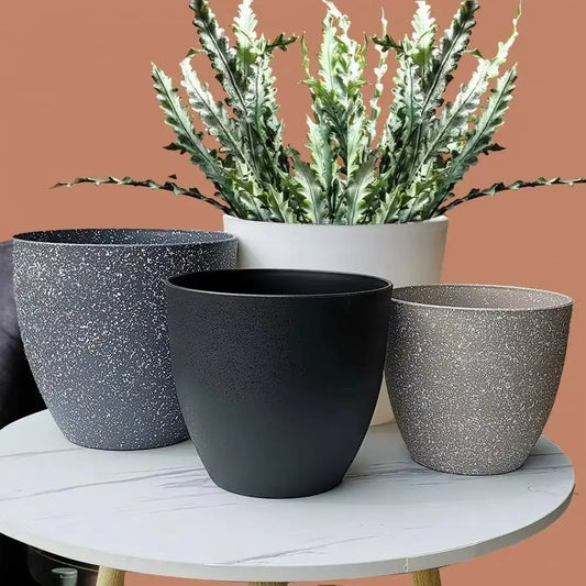 Minimalist Stone‑Effect Plant Pot