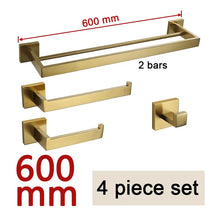Brushed Gold Bathroom Rail Set