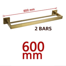Brushed Gold Bathroom Rail Set