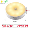 Motion Sensor Light USB Rechargeable Night Light LED Lamp for Kitchen Bedroom Stairs Hallway Cabinet Closet Wardrobe Nightlight