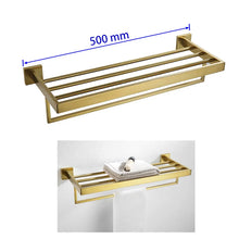 Brushed Gold Bathroom Rail Set