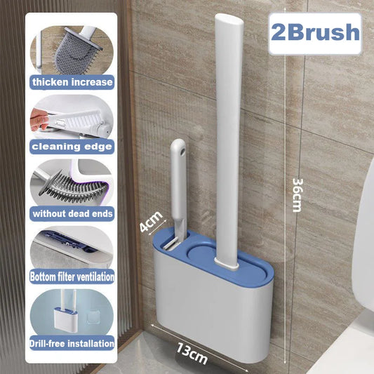 CleanLine Wall‑Mounted Toilet Brush Set