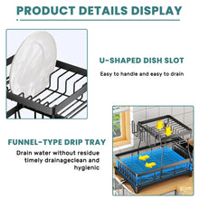2 Tier Steel Dish Rack with Drainboard