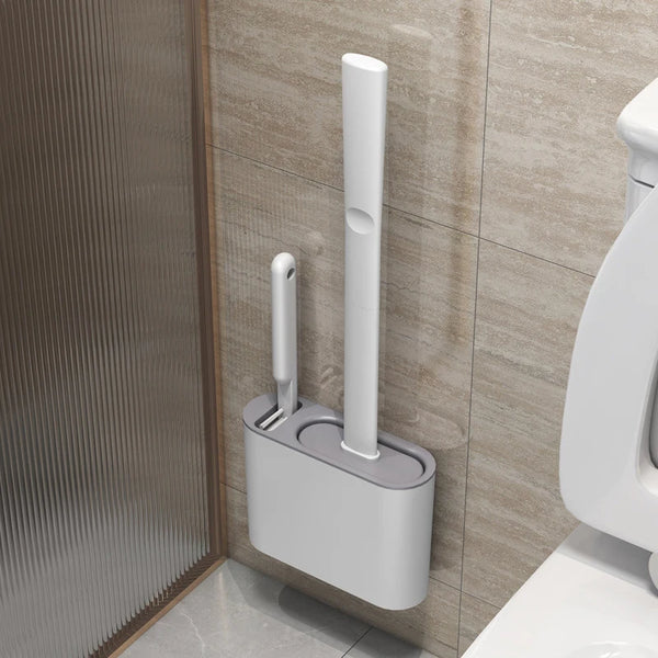 CleanLine Wall‑Mounted Toilet Brush Set