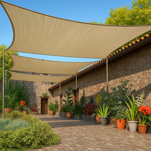 Beige sunshade net, easy to install, black sunshade net for balconies, courtyards, and swimming pools, UV-resistant awnings