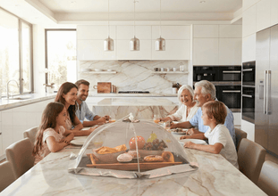 1PC Dining table cover vegetable cover home foldable table cover new dust and fly proof